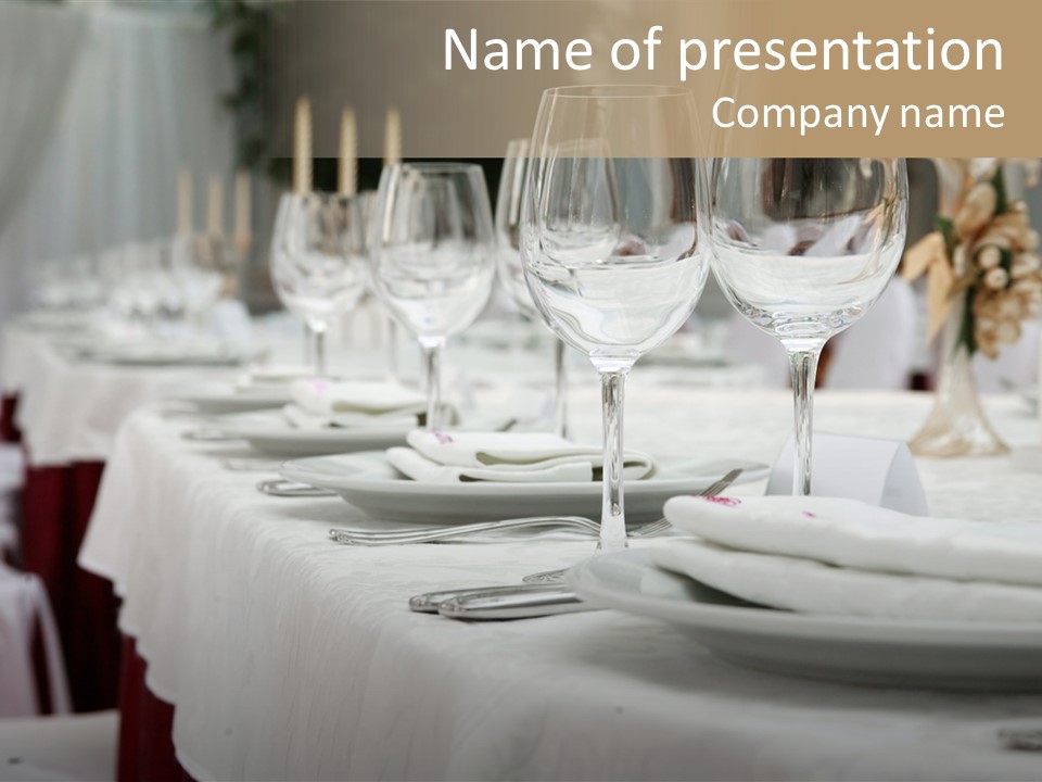 Napkin Restaurant Utensil PowerPoint Template