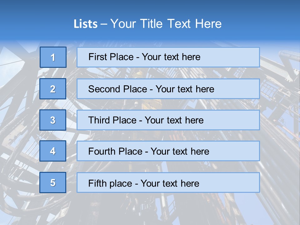 Oilrig Floor Tally PowerPoint Template