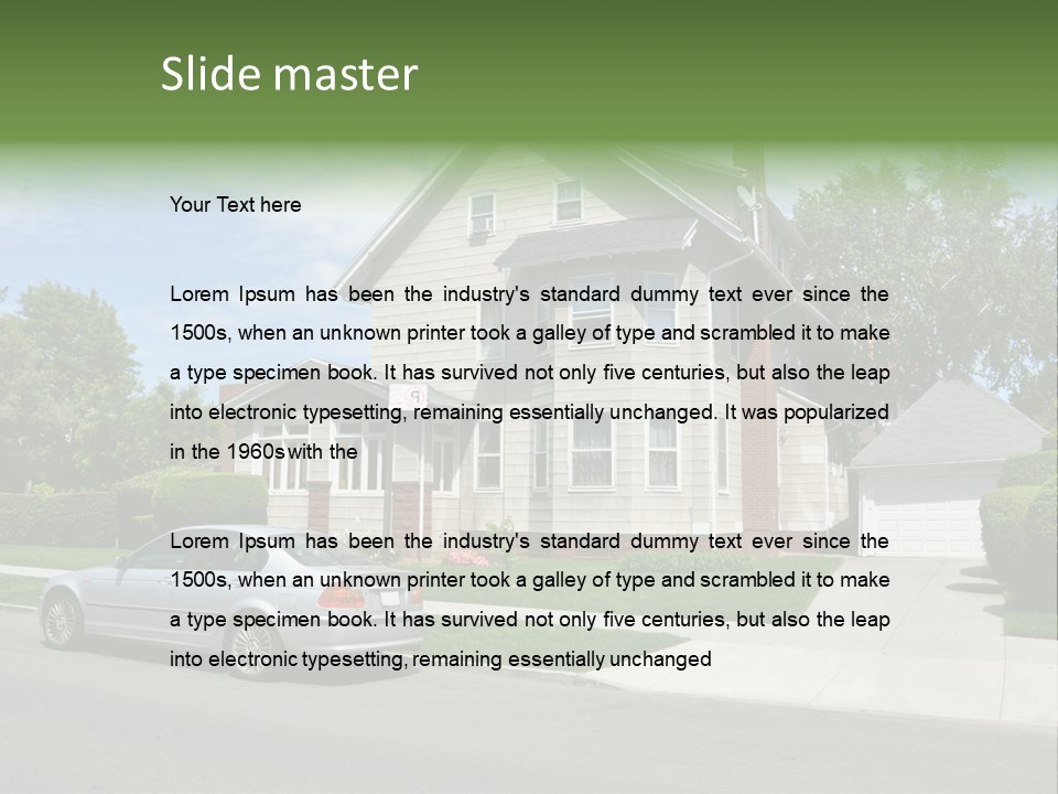 Trees Three Style PowerPoint Template