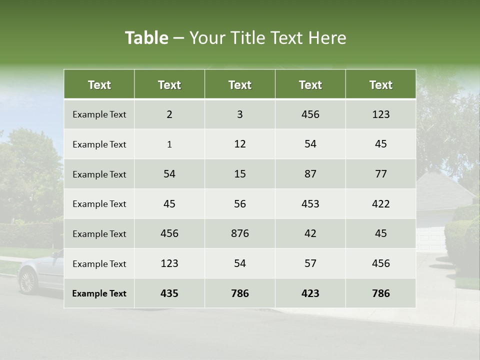 Trees Three Style PowerPoint Template