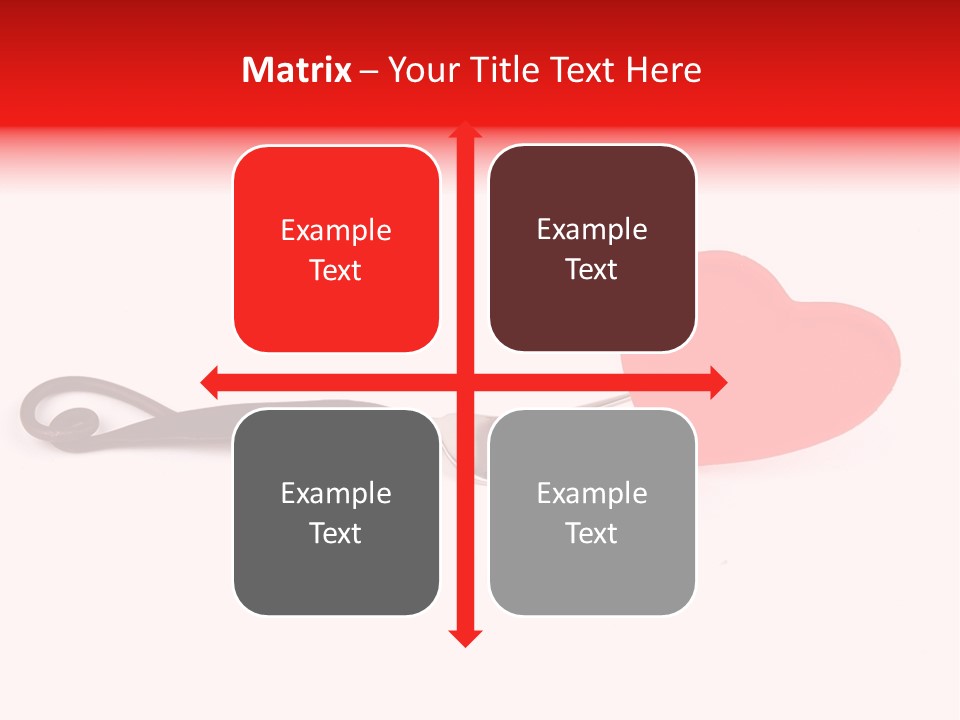 A Fork With A Red Heart On It PowerPoint Template