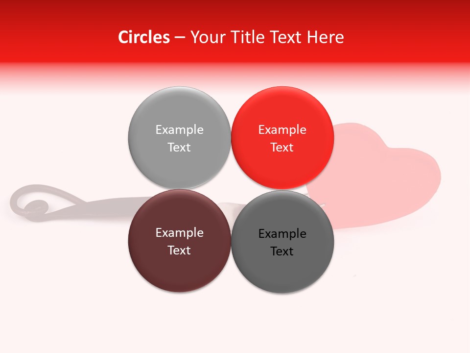 A Fork With A Red Heart On It PowerPoint Template