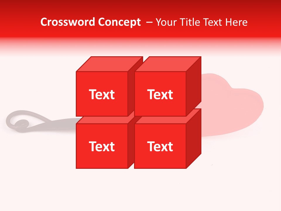 A Fork With A Red Heart On It PowerPoint Template