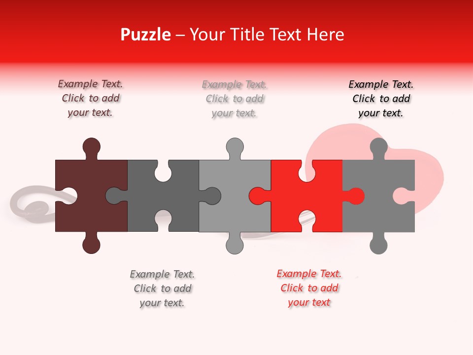 A Fork With A Red Heart On It PowerPoint Template