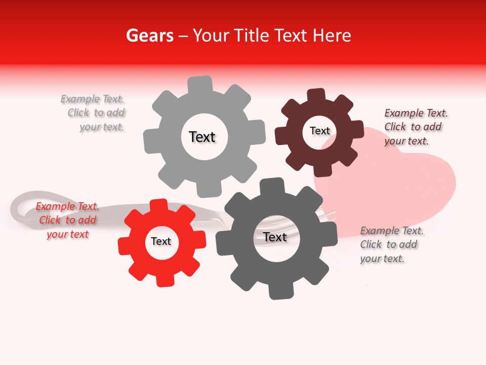 A Fork With A Red Heart On It PowerPoint Template