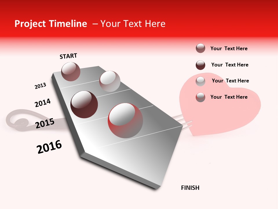 A Fork With A Red Heart On It PowerPoint Template