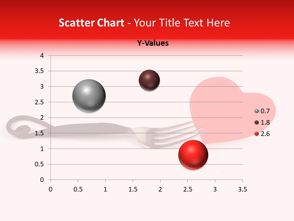 A Fork With A Red Heart On It PowerPoint Template