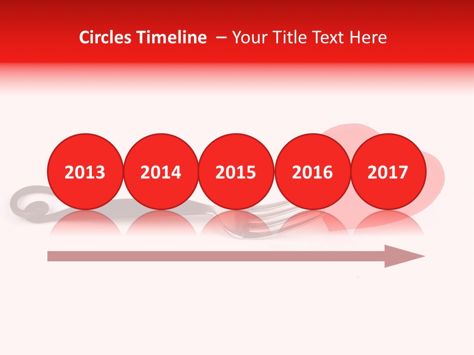 A Fork With A Red Heart On It PowerPoint Template