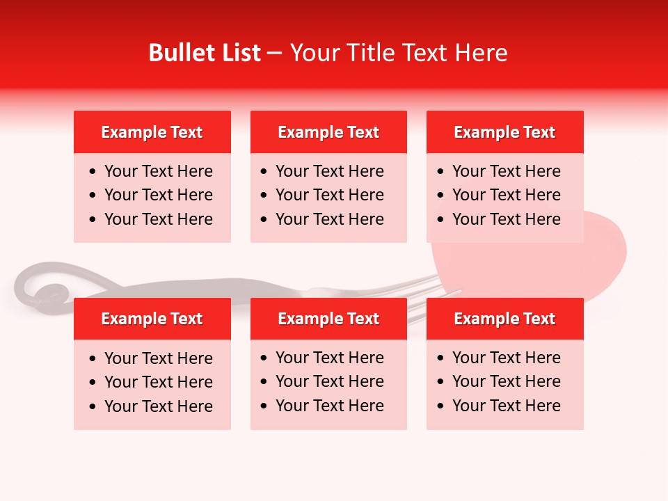 A Fork With A Red Heart On It PowerPoint Template