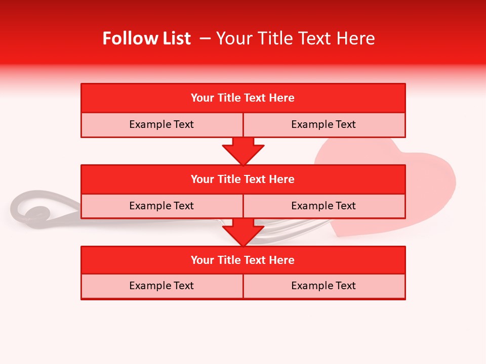 A Fork With A Red Heart On It PowerPoint Template