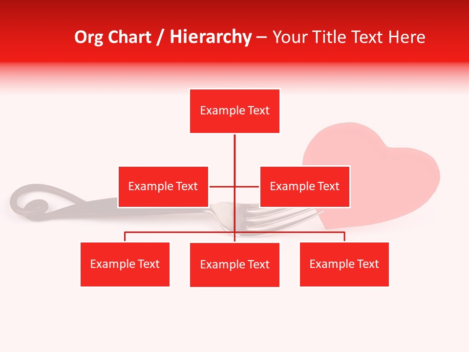 A Fork With A Red Heart On It PowerPoint Template