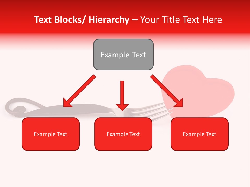 A Fork With A Red Heart On It PowerPoint Template