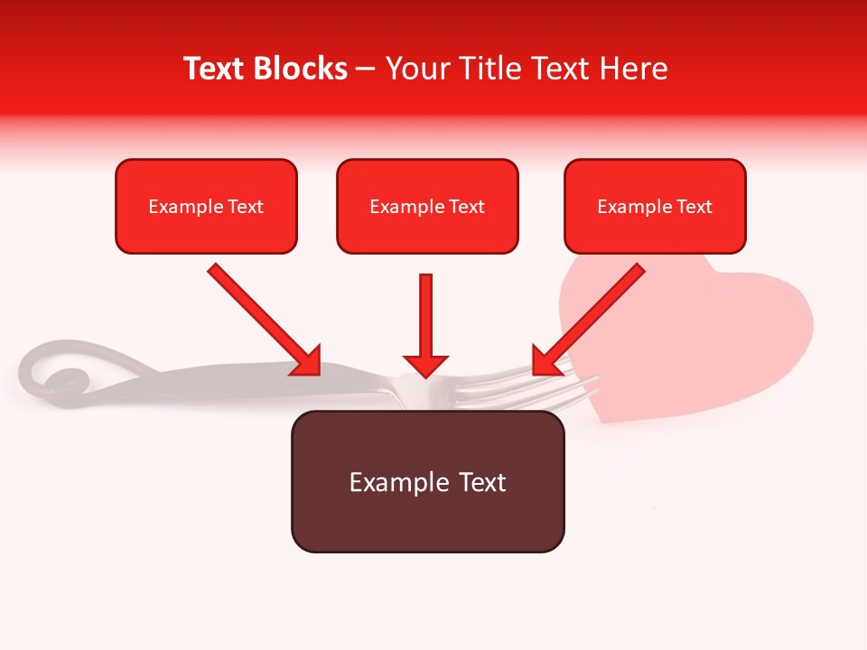 A Fork With A Red Heart On It PowerPoint Template