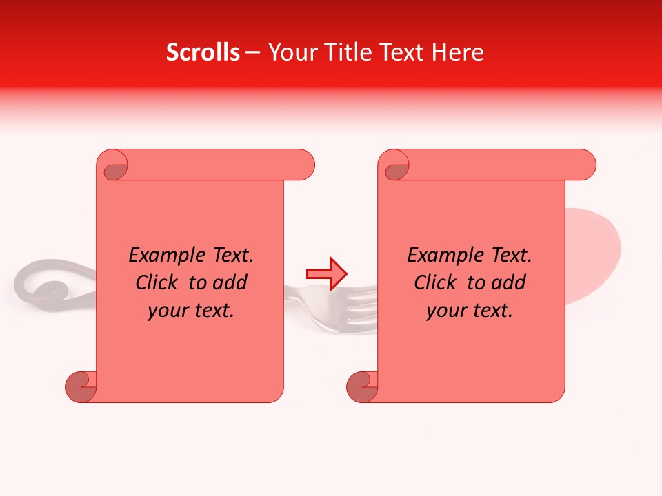 A Fork With A Red Heart On It PowerPoint Template