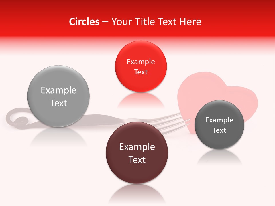 A Fork With A Red Heart On It PowerPoint Template