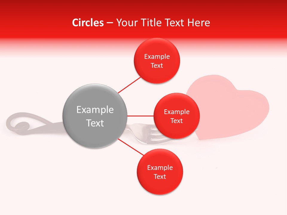 A Fork With A Red Heart On It PowerPoint Template