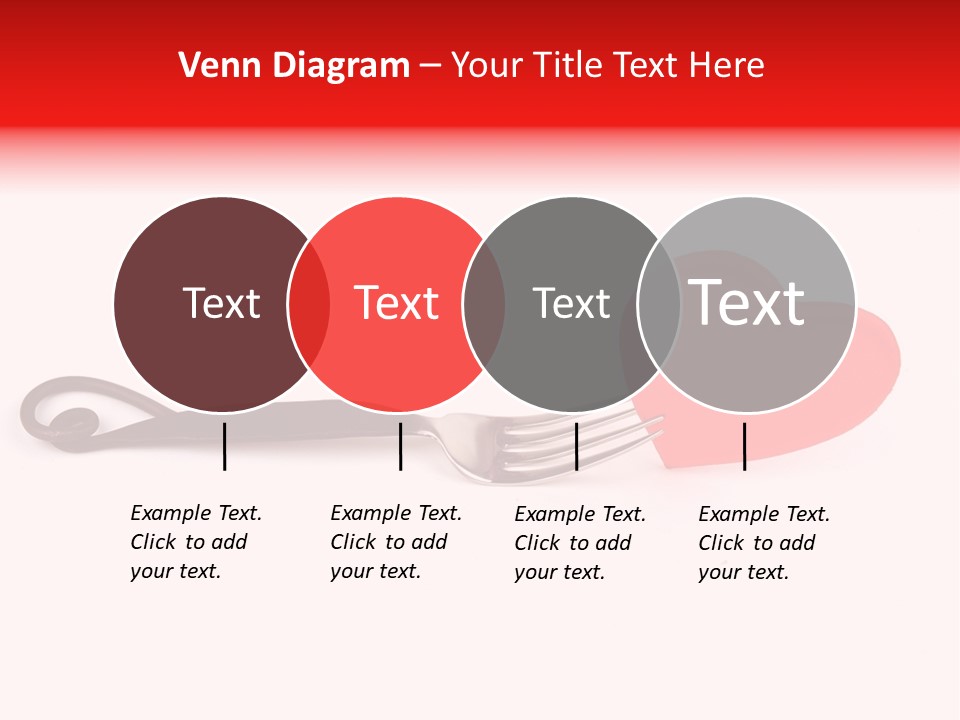 A Fork With A Red Heart On It PowerPoint Template