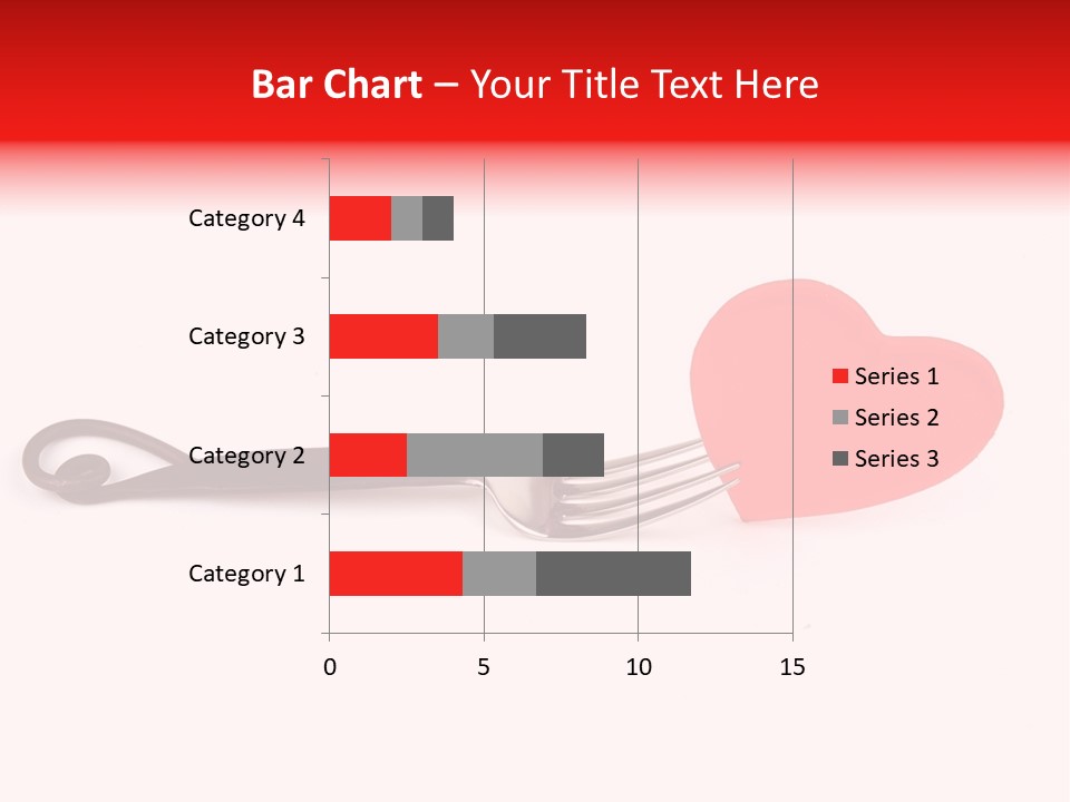 A Fork With A Red Heart On It PowerPoint Template