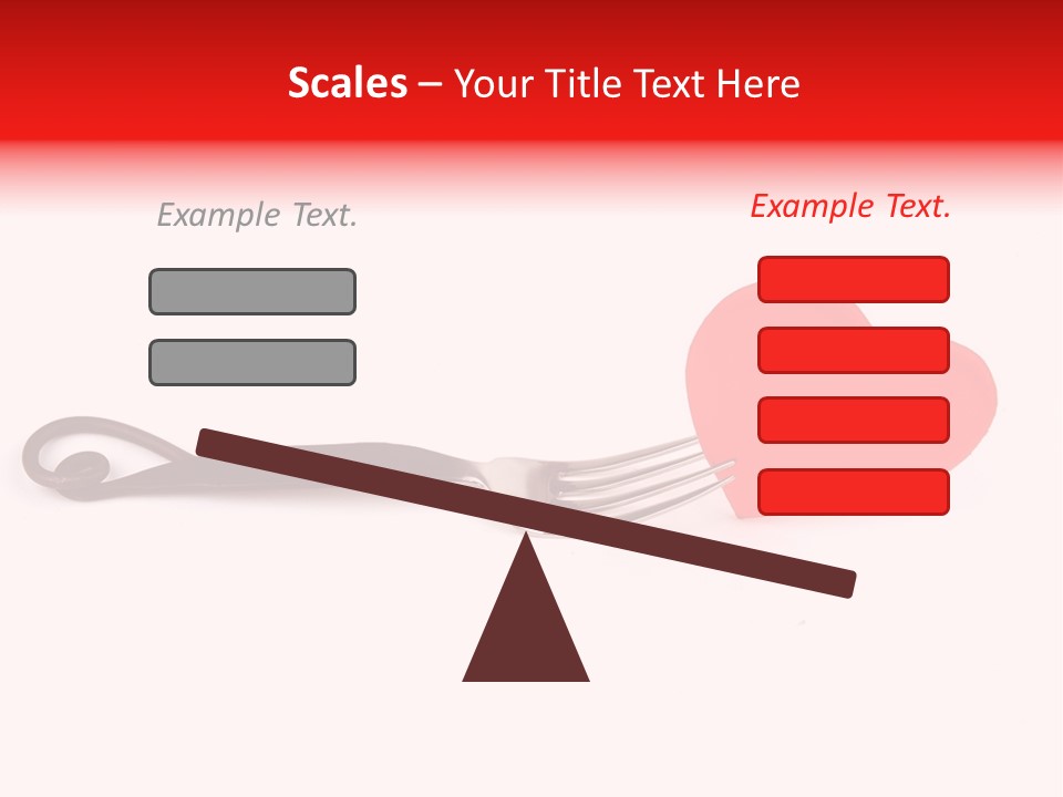 A Fork With A Red Heart On It PowerPoint Template