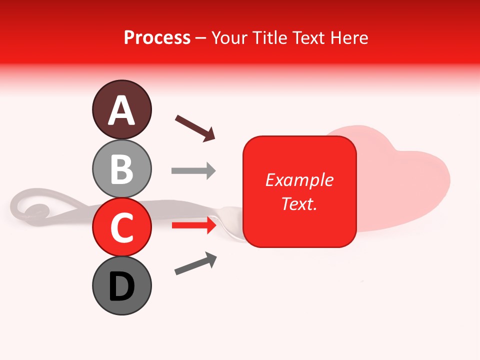 A Fork With A Red Heart On It PowerPoint Template