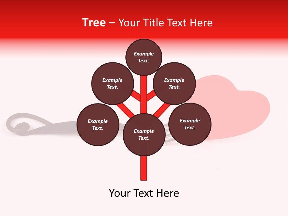A Fork With A Red Heart On It PowerPoint Template
