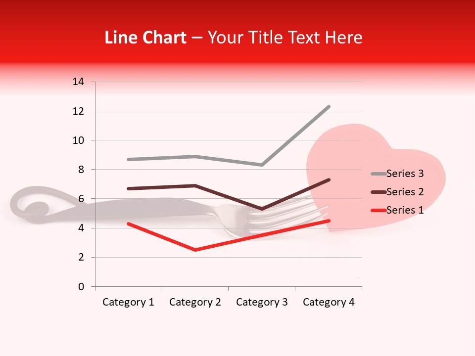 A Fork With A Red Heart On It PowerPoint Template