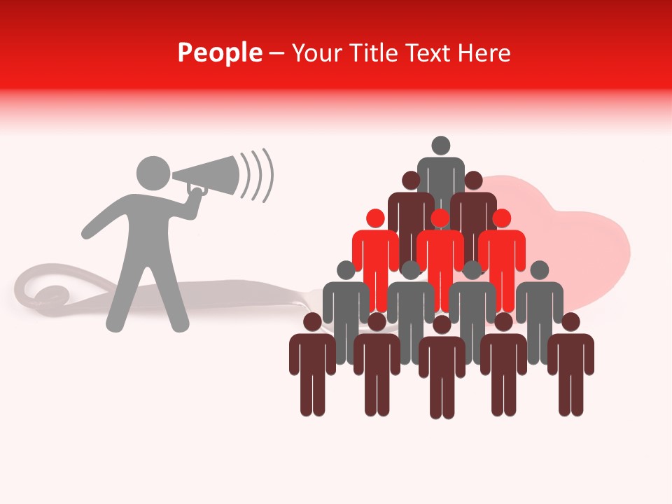 A Fork With A Red Heart On It PowerPoint Template