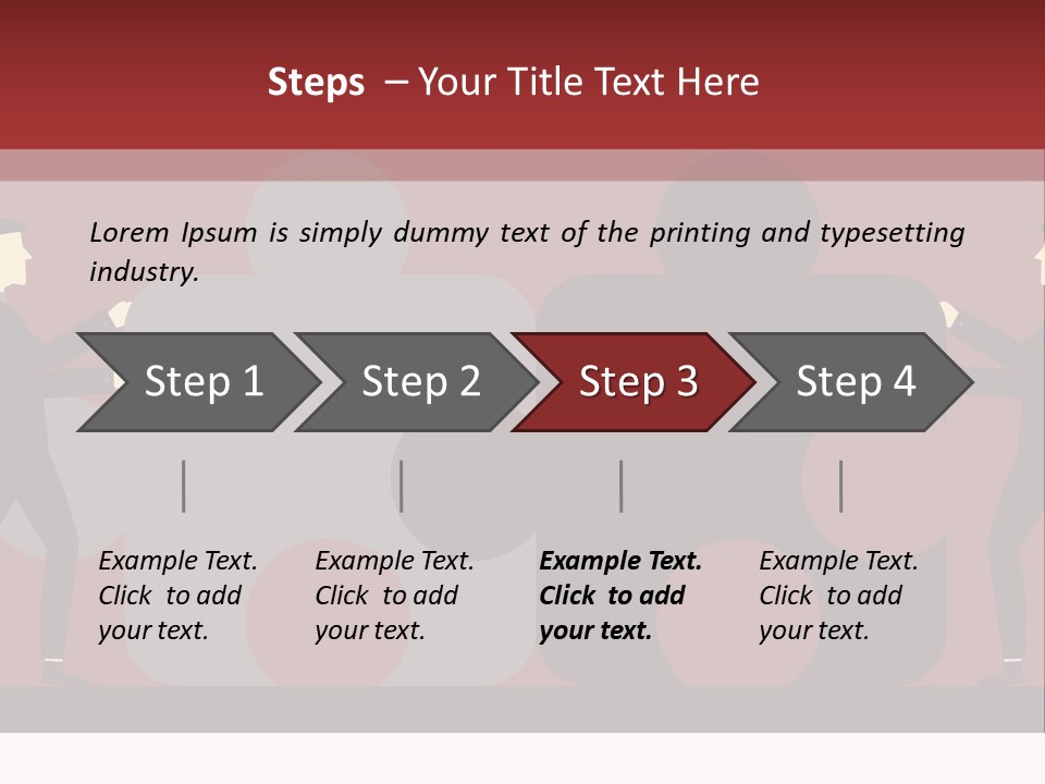 Ladder Teamwork Move PowerPoint Template