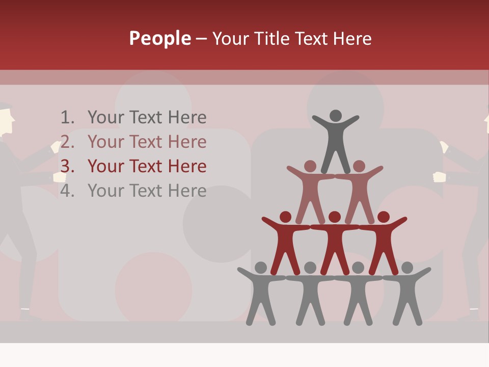 Ladder Teamwork Move PowerPoint Template