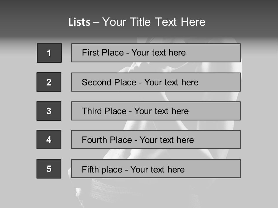 Strong Gym Person PowerPoint Template