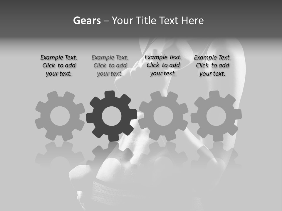 Strong Gym Person PowerPoint Template