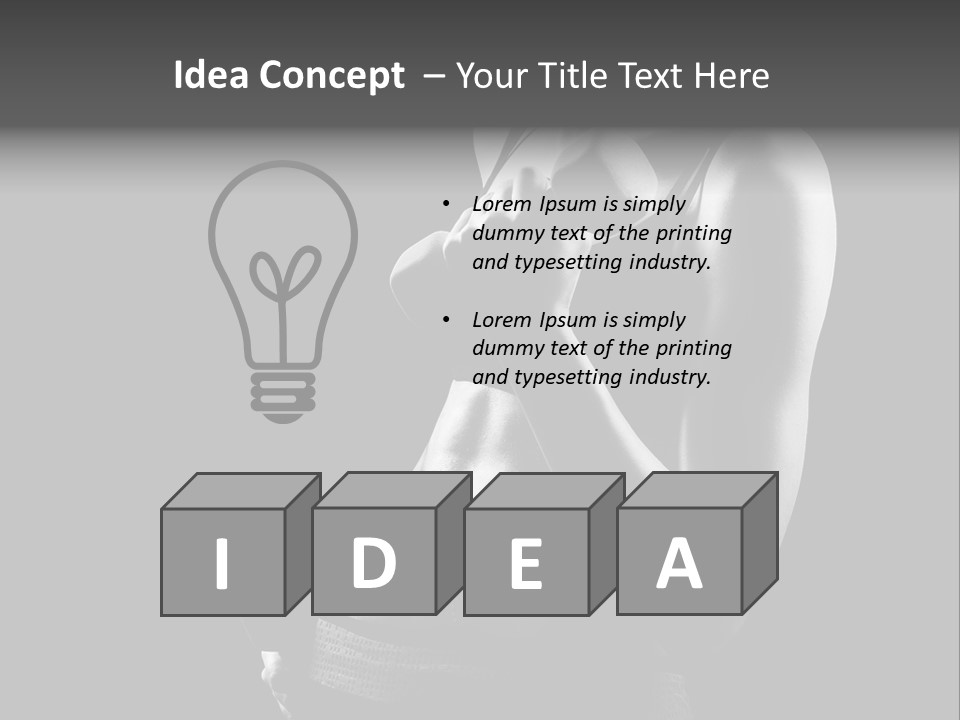 Strong Gym Person PowerPoint Template