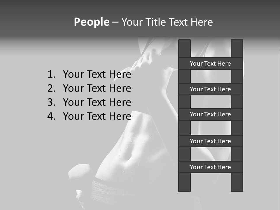 Strong Gym Person PowerPoint Template