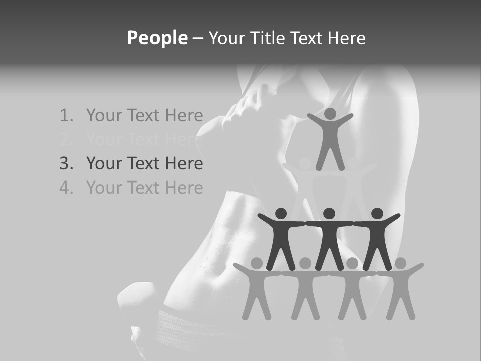 Strong Gym Person PowerPoint Template