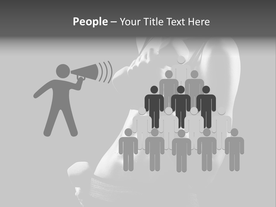 Strong Gym Person PowerPoint Template