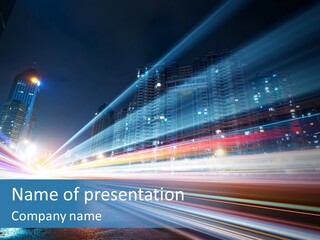 Blue Street Abstract PowerPoint Template