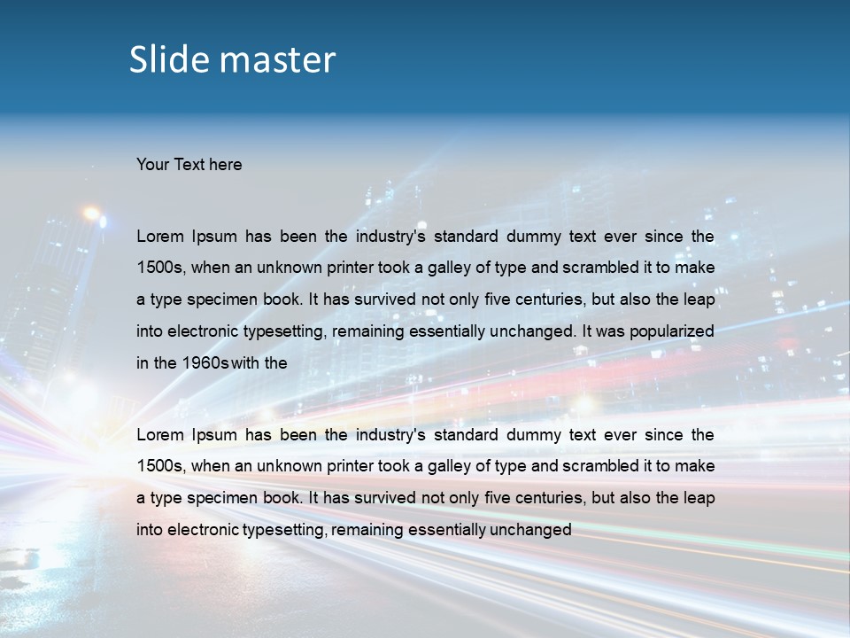 Blue Street Abstract PowerPoint Template
