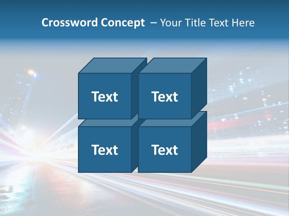 Blue Street Abstract PowerPoint Template