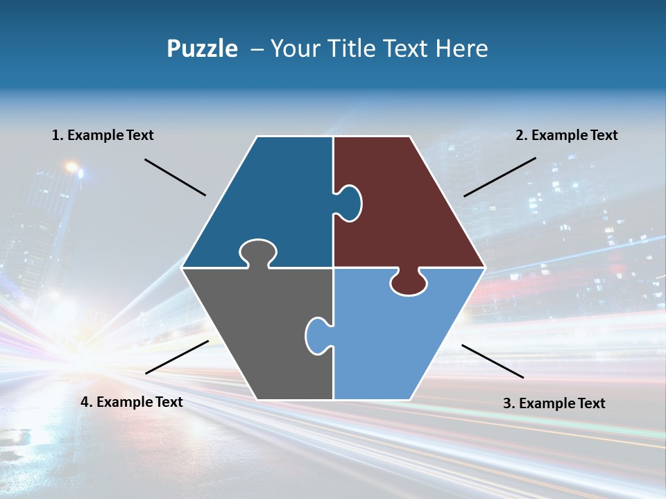 Blue Street Abstract PowerPoint Template