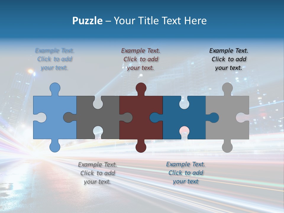 Blue Street Abstract PowerPoint Template