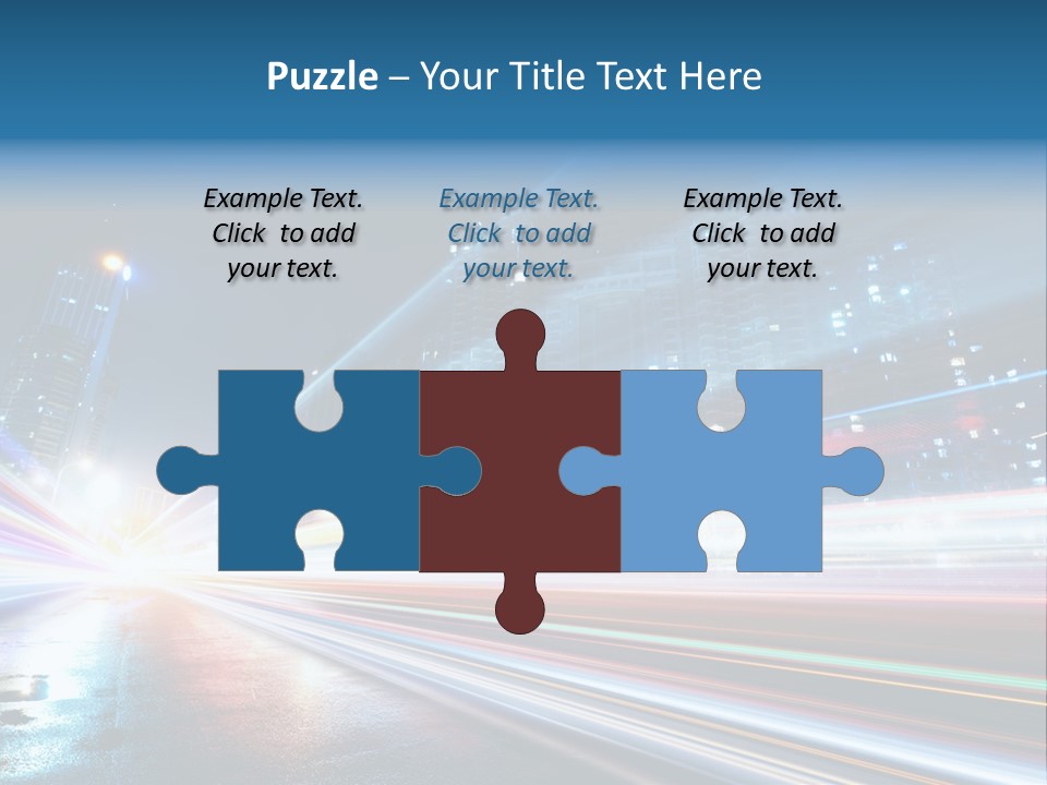 Blue Street Abstract PowerPoint Template