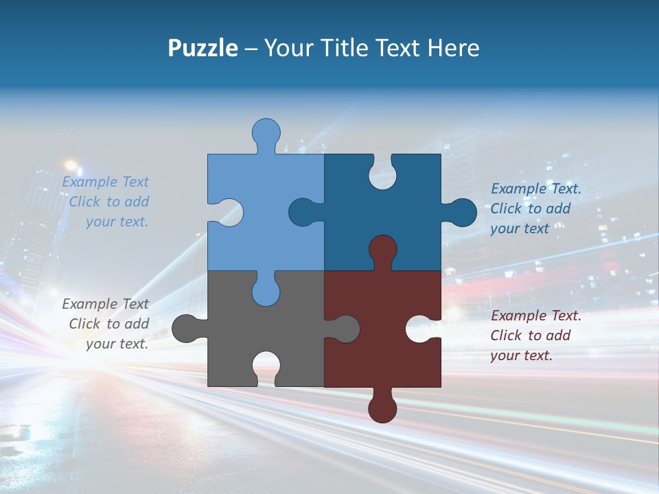 Blue Street Abstract PowerPoint Template