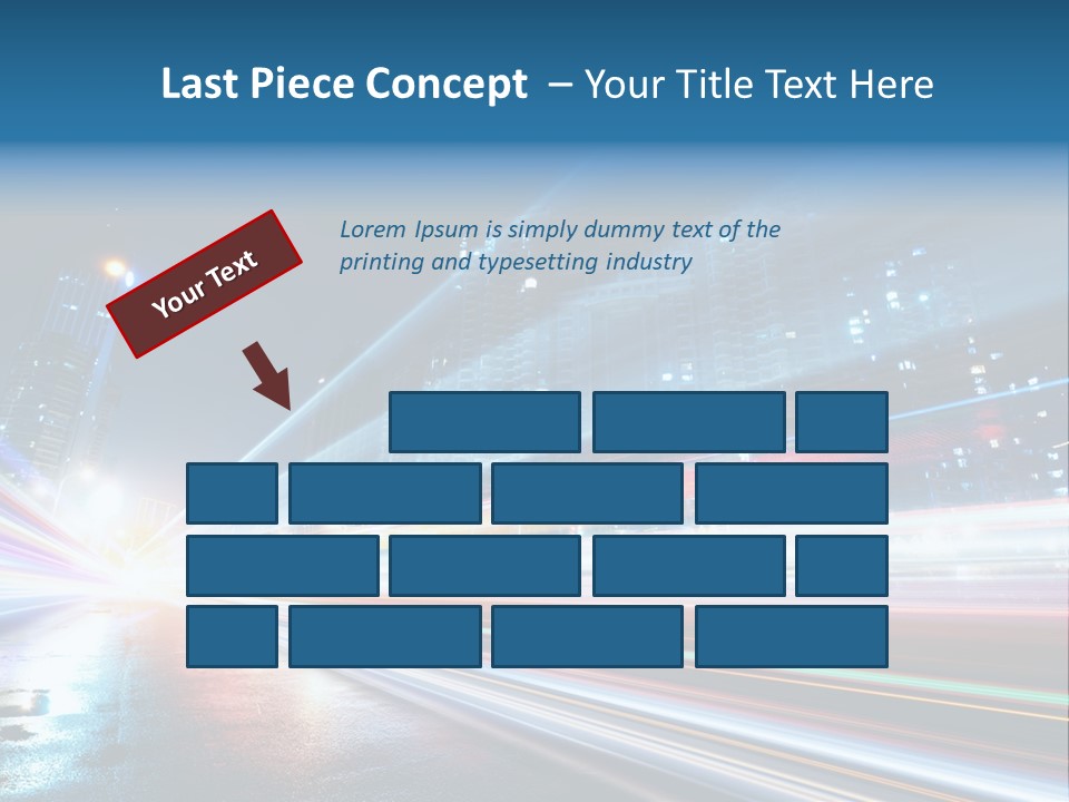 Blue Street Abstract PowerPoint Template