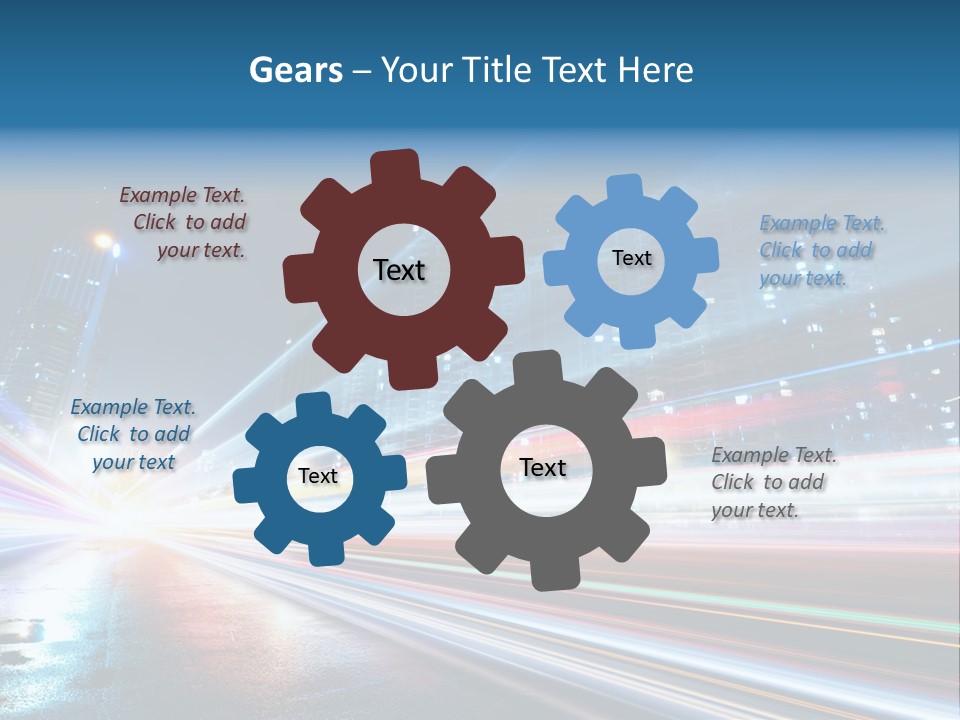 Blue Street Abstract PowerPoint Template