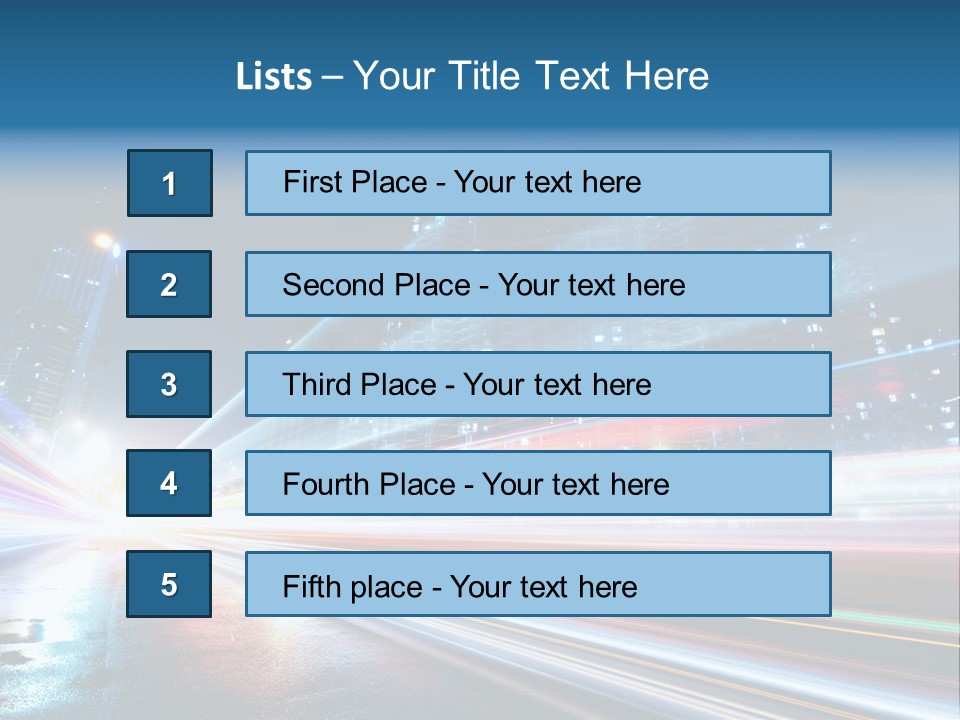 Blue Street Abstract PowerPoint Template