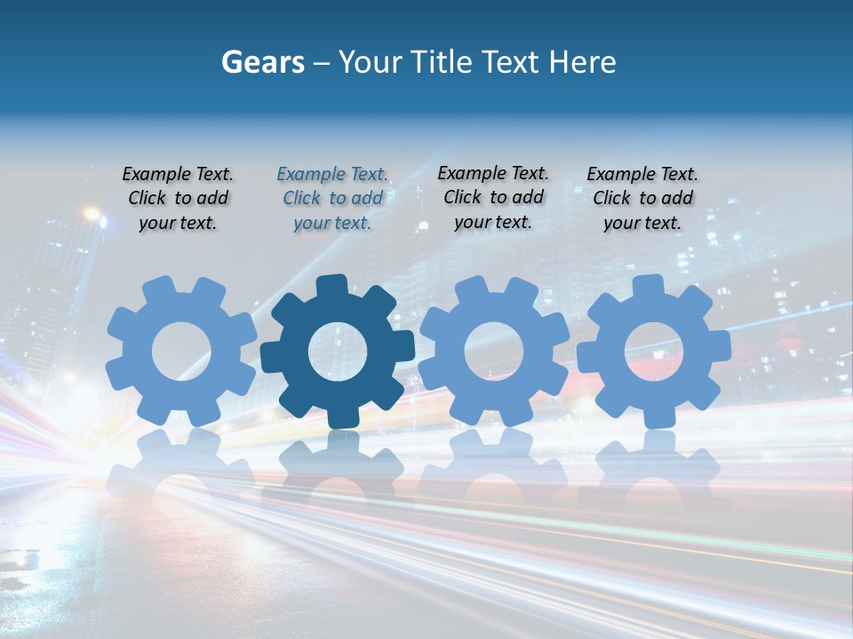 Blue Street Abstract PowerPoint Template