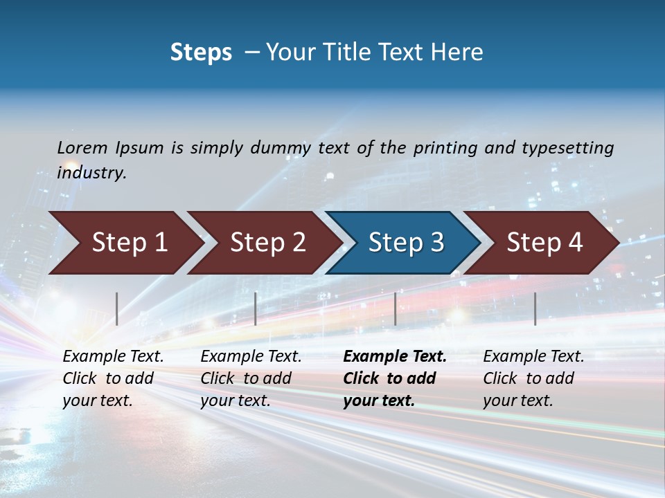 Blue Street Abstract PowerPoint Template
