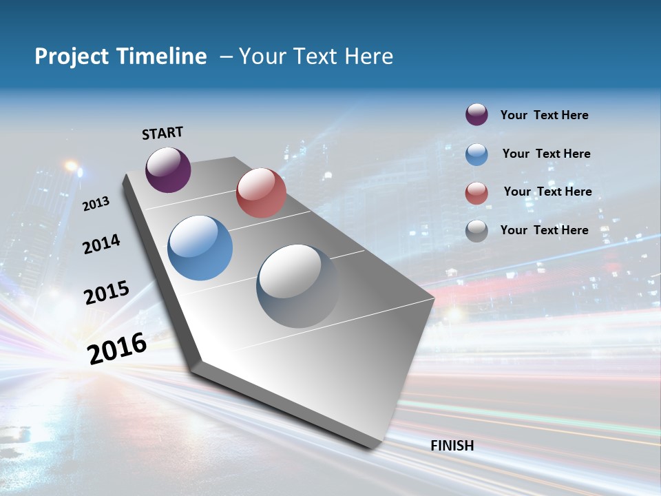 Blue Street Abstract PowerPoint Template