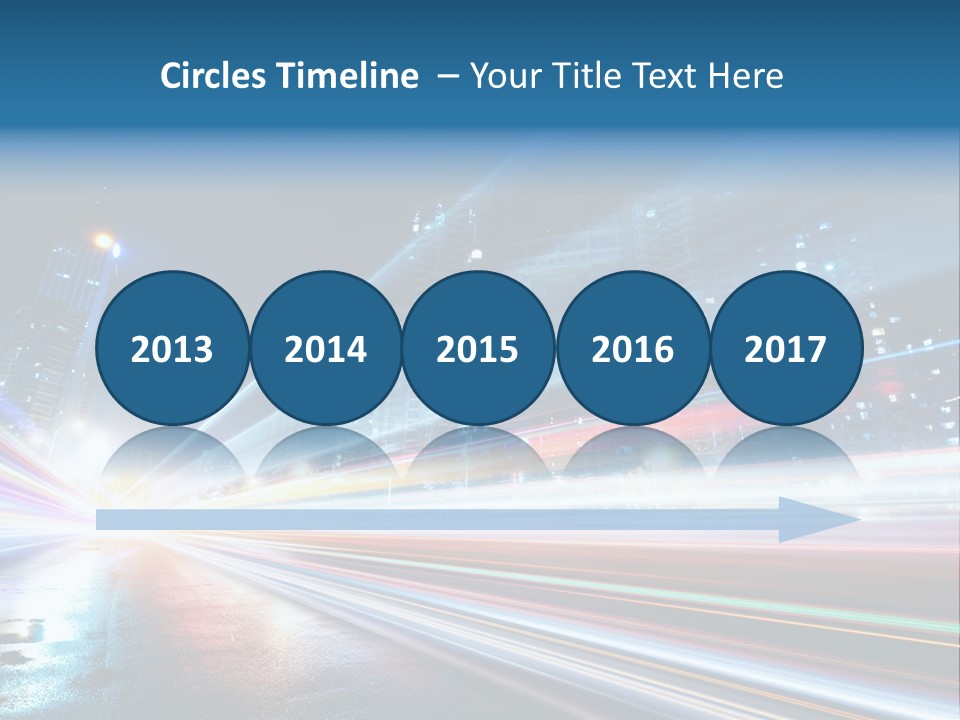 Blue Street Abstract PowerPoint Template