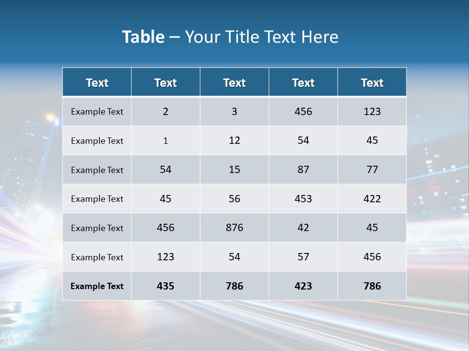 Blue Street Abstract PowerPoint Template